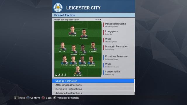 PES 2017 Tactics Leicester смотреть онлайн
