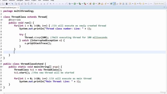 21 Java Multithreading by extending thread class смотреть онлайн
