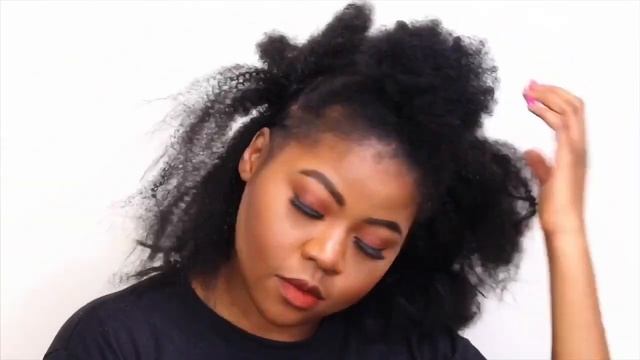Half Up Half Down with Kinky Crochet Hairstyle | Mane Concept смотреть онлайн