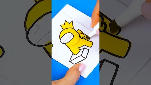 Интересный Фокус Амонг Ас меняющий цвет в воде Поделки Самоделки #shorts смотреть онлайн