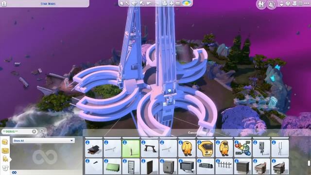 STAR WARS BICONE | SPACESHIP HOUSE | The Sims 4 Speed Build | NOCC смотреть онлайн