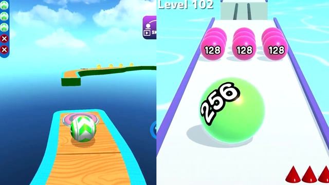 Sky Rolling Ball | 3d Ball Run 2048 - All Level Gameplay Android,iOS - NEW UPDATE Best Games