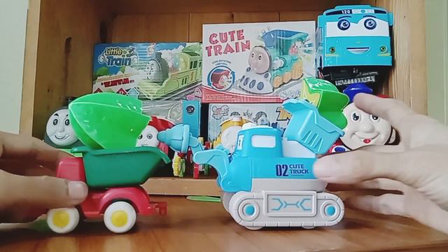 Thomas and Friends claws, crane, blue Driller, Mater cars, tow truck, red train 4d light. смотреть онлайн