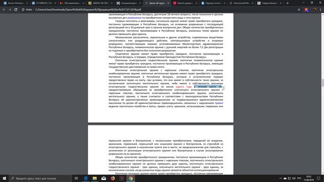 Изменения в Закон об оружии Республики Беларусь. Информационный вакуум про оружие смотреть онлайн