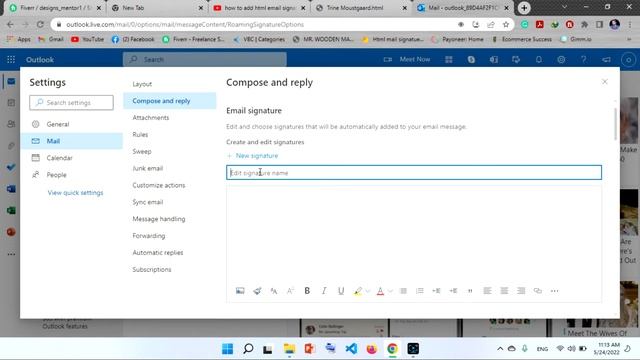 How to add HTML Email signature in Outlook 2022 смотреть онлайн
