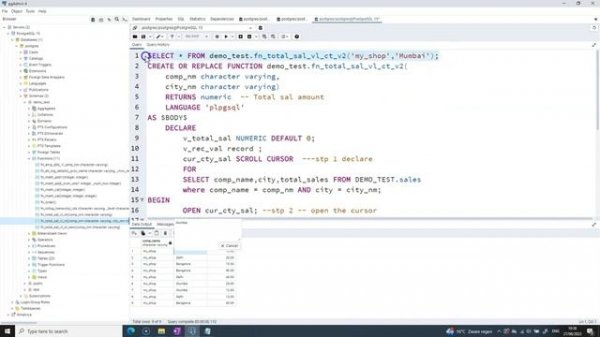 Cursors In Postgresql - Step By Step Explanation With Simple Examples | Postges Cursors PART-2 #VD6
