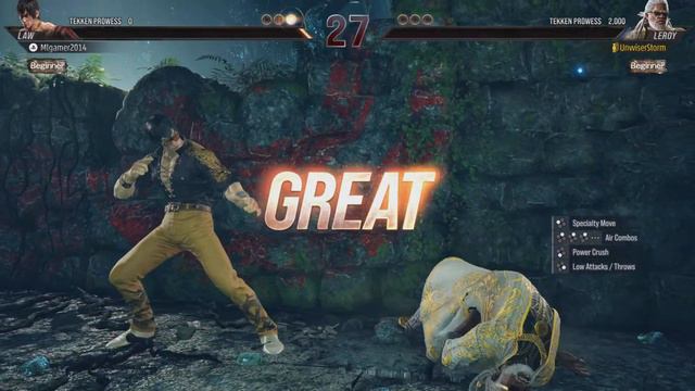 Marshall Law (Bruce Lee Outfit) vs Leroy Smith | Ghost Battle | Tekken 8 Gameplay смотреть онлайн