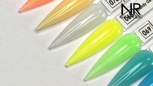 Стильные цветные гели для наращивания ногтей Nail Republic Candy смотреть онлайн