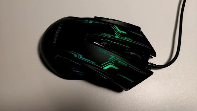 Демонстрация работы RGB подсветки игровой проводной мышки Lenovo Legion M200 смотреть онлайн