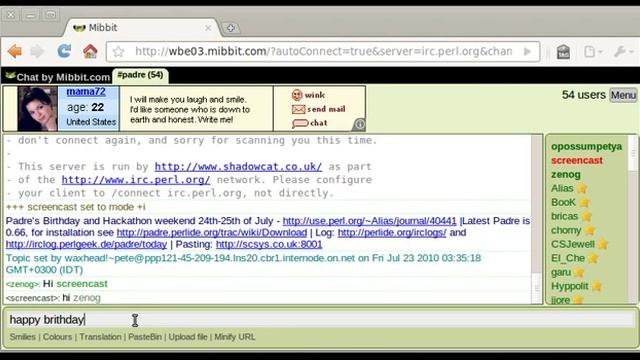 2nd birthday of Padre, the Perl IDE - use IRC смотреть онлайн