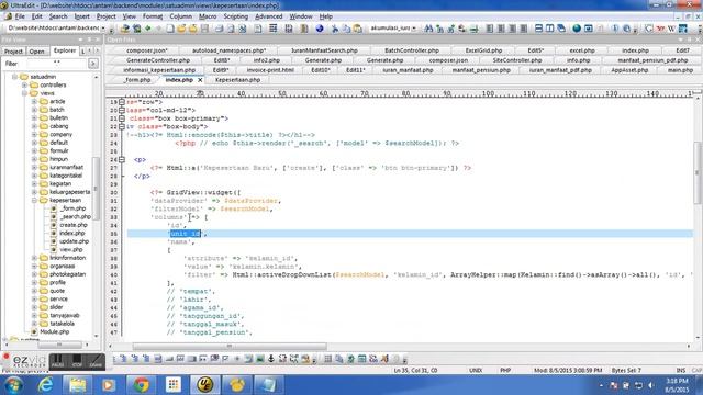 Yii2 GridView Widget Index filter dropdown смотреть онлайн