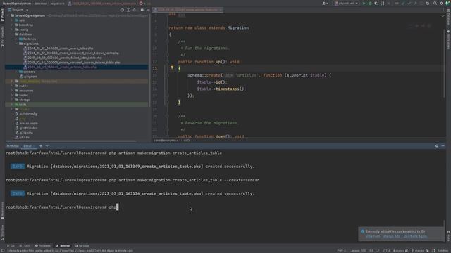 Laravel Dersleri: 23 - Migration | Rollback & Reset & Refresh & Fresh Kullanımları смотреть онлайн