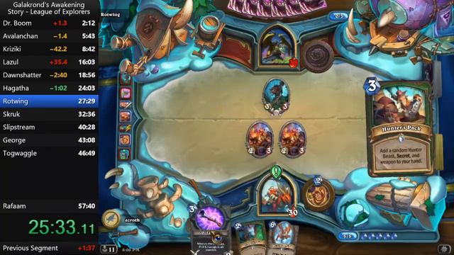 Hearthstone: Galakrond (Explorers) Story Speedrun in 50:25 смотреть онлайн