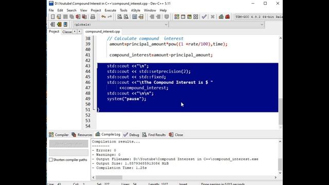 Compound Interest in C++ смотреть онлайн