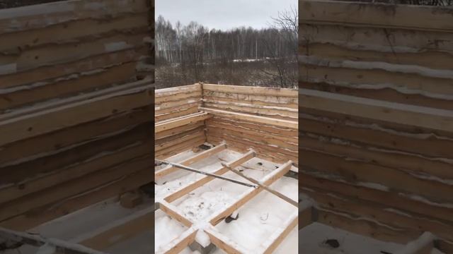 Продолжение строительства бани 6 на 6 из бруса разметка под шканты смотреть онлайн
