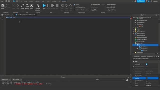 Roblox Studio как вызвать screen gui при прикосновения к парту смотреть онлайн