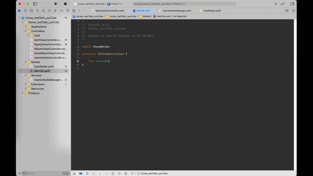 iOS Junior Test Task - Registration/Authorization User - (video 3) смотреть онлайн