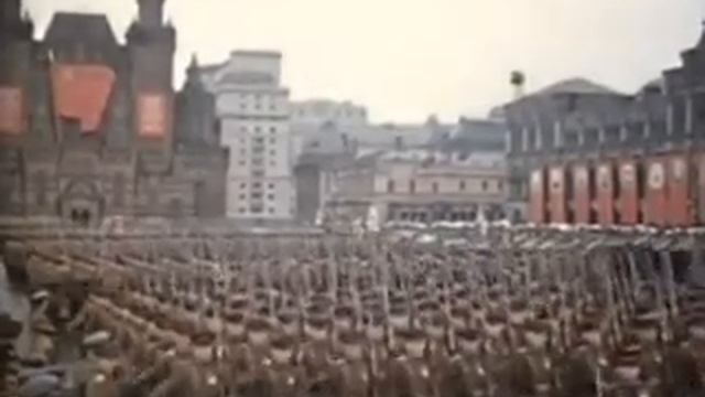 Немецкий Егерский марш на параде победы в Москве 24 июня 1945 года, Jaeger march on victory parade смотреть онлайн