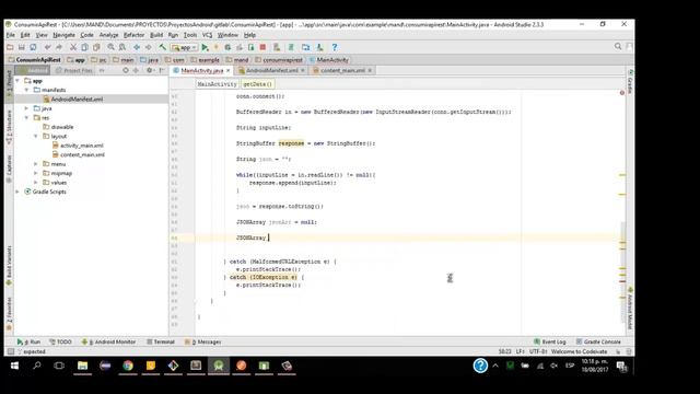 Consumir una API RESTFuL desde android studio смотреть онлайн