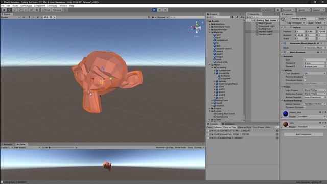 Unity3D Mesh Cutting demo смотреть онлайн