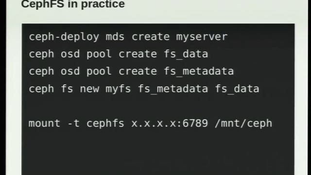 John Spray - Ceph FS development update смотреть онлайн