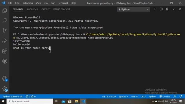 #1 Learn python with projects - Band Name Generator | Python tutorial for beginners смотреть онлайн