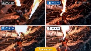 God of War 3 | PS3 vs PS4 vs PS4 Pro vs PS5 | Graphics Comparison (Side by Side) 4K