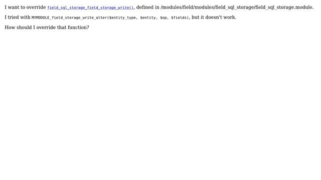 Drupal: Override field module function in custom module? смотреть онлайн