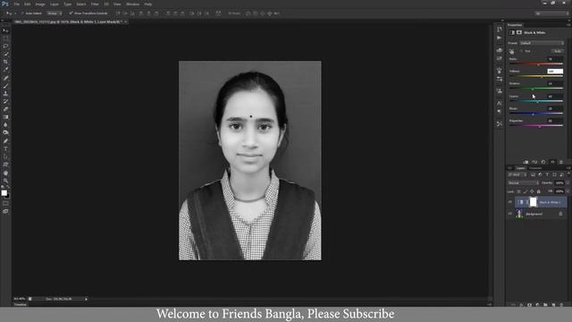 How to make black and white Passport photo in photoshop смотреть онлайн