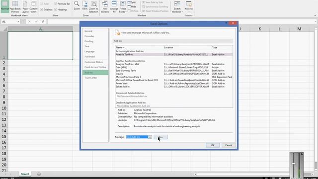 How to manage Addins in Microsoft Excel 2013 смотреть онлайн