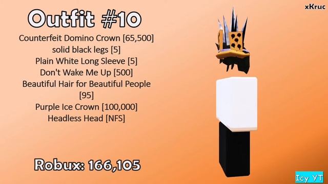 20 Counterfeit Domino Crown Roblox Outfits смотреть онлайн