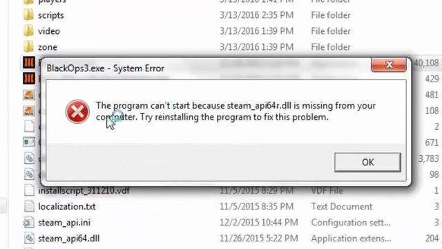 How to fix [steam_api64r.dll] missing error in black ops 3 смотреть онлайн
