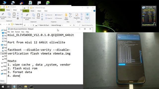 Redmi 8A Dual (Pro) OliveWood 32bit to 64bit ROM MIUI 12 Android 10 смотреть онлайн