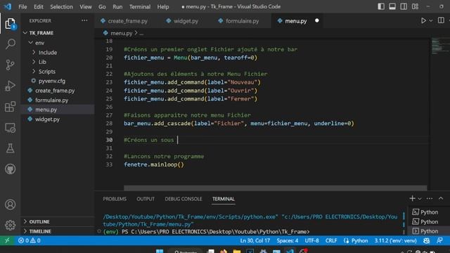#04 Python-Tkinter : Création d'un menu bar смотреть онлайн