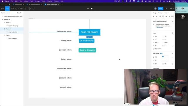 Figma Button Walkthrough смотреть онлайн