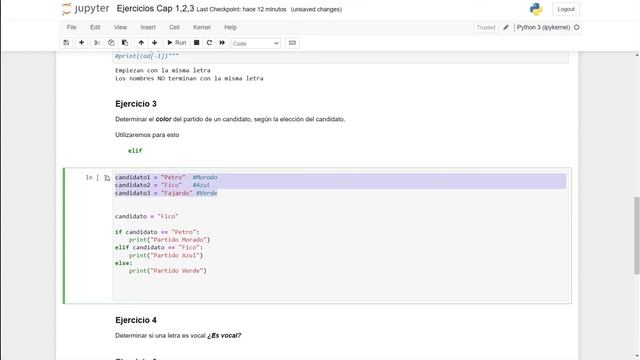 Ejercicios if elif en Python смотреть онлайн