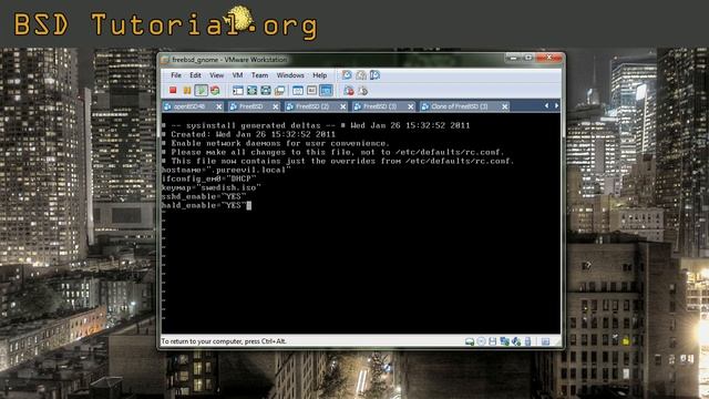 FreeBSD - gnome installation tutorial смотреть онлайн