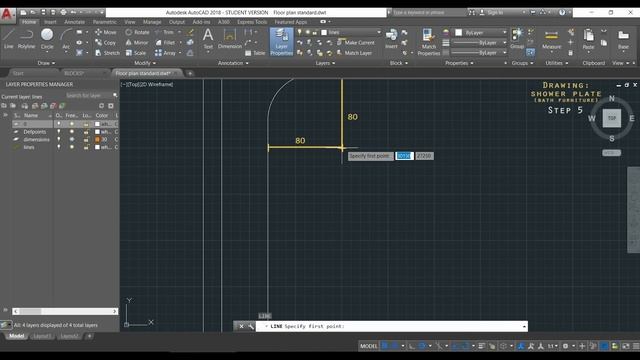 Autocad 2D Basics - Tutorial to draw floor plan Furniture - PART 1 смотреть онлайн