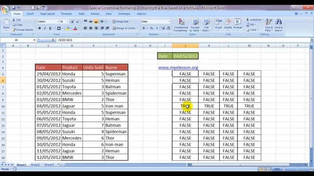 Color Row in Excel with Conditional Formatting смотреть онлайн
