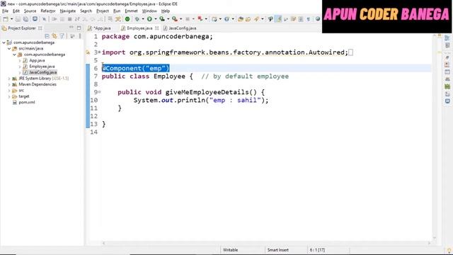 Spring Framework tutorial | Java Configuration | using @Configuration and @Bean annotation | LEC 18 смотреть онлайн