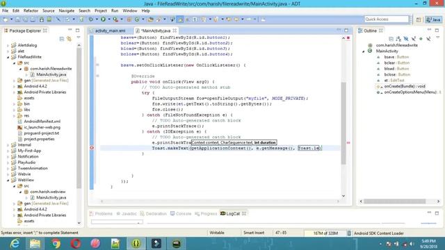 Create "Android File Write & Read" App in PC | Tamil | Eclipse смотреть онлайн