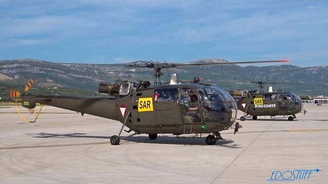 Aerospatiale SA-316B Alouette III Pair Takeoff - Split Airport LDSP/SPU