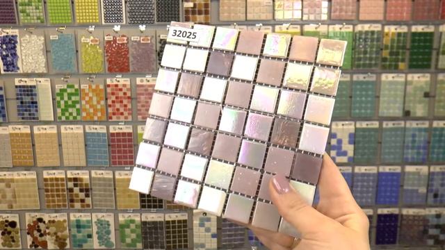 Сиреневая стеклянная мозаика с перламутром смотреть онлайн