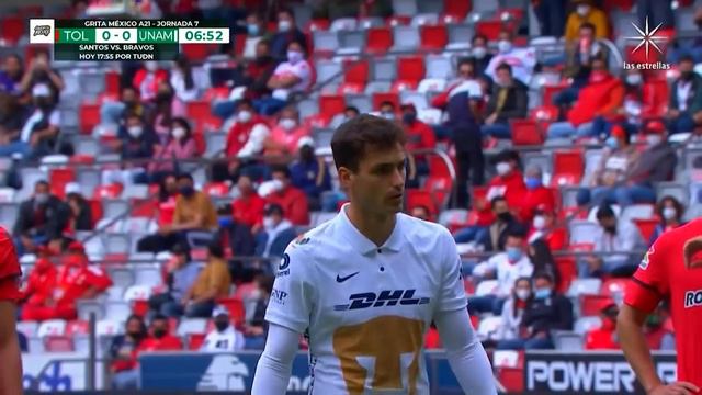 Gol de Juan Dinenno | Toluca vs Pumas | LIGA BBVA MX | Grita México A21 - Jornada 7 смотреть онлайн