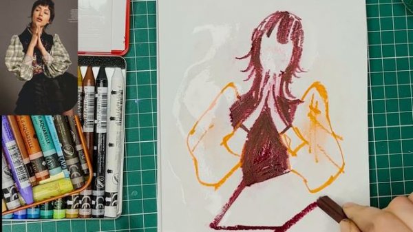 Рисую наброски CARANDACHE NEOCOLOR 2 | DERWENT INKTENSE BLOCK | DERWENT GRAPHITONE