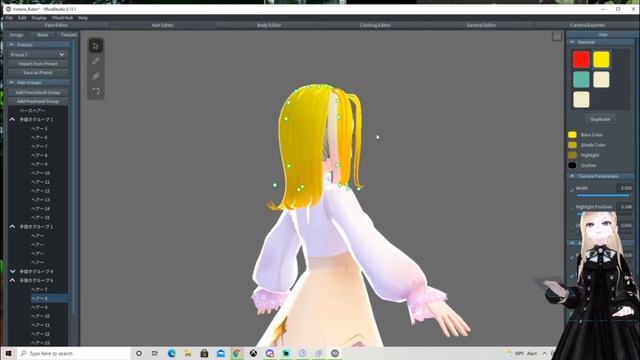 How to create hair in Vroid studio (dio hair tuturial) смотреть онлайн