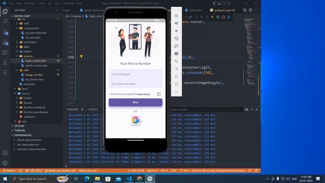 Flutter Tutorial: E-commerce App Clone | Login UI | Flutter Part 4.2 смотреть онлайн
