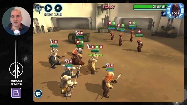 Max rewards Tier 10 Tatooine: Ewoks vs Jawas Galactic Challenge | SWGOH GC X смотреть онлайн
