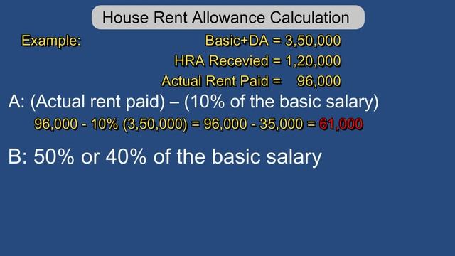 House Rent Allowance (HRA) Exemption Calculation for Income Tax Returns e-filing || Telugu смотреть онлайн