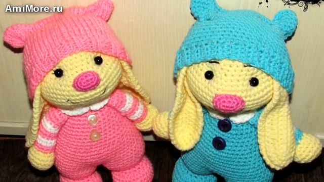 Амигуруми: схема Заек Малышей. Игрушки вязаные крючком - Free crochet patterns. смотреть онлайн